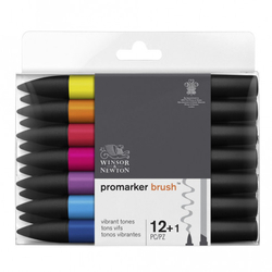 Winsor&Newton Brush Marker Güçlü Tonlar Seti (12 renk) - Thumbnail