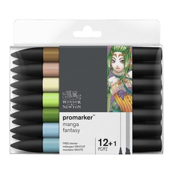 Winsor Newton Promarker Manga Fantasy Seti 2 12 renk+karıştırıcı - Thumbnail