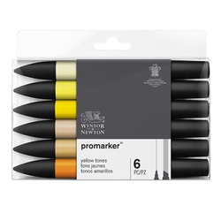 Winsor Newton Promarker Sarı Tonlar 6'lı Set - Thumbnail